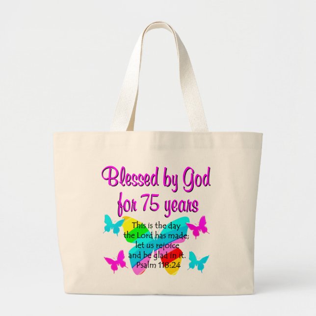 GRAND TOTE BAG BÉNÉFICIÉ BUTTERFLY 75E ANNIVERSAIRE CONCEPTION (Devant)