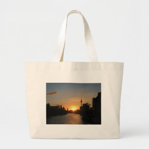 Grand Tote Bag Berlin Allemagne Skyline Nuit Carte postale Fernse