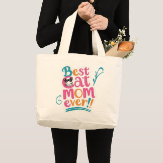 Grand Tote Bag Best Cat Mom Ever Bag