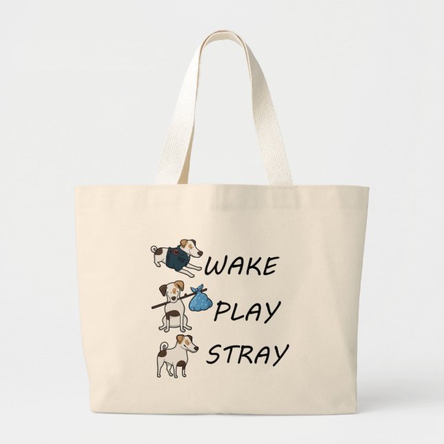 Grand Tote Bag BÊTE PERDUE de JEU de SILLAGE de Jack Russell (Devant)