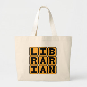 Grand Tote Bag Bibliothécaire, Maître de livres