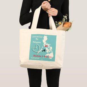 Grand Tote Bag Bienvenue Aux Philippines Destination Wedding