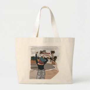 Grand Tote Bag Bienvenue chez Lasvegas check in spot.