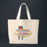 Grand Tote Bag Bienvenue sur Fabulous Las Vegas Honeymoon<br><div class="desc">rétro Bienvenue sur la lune de miel de Las Vegas</div>