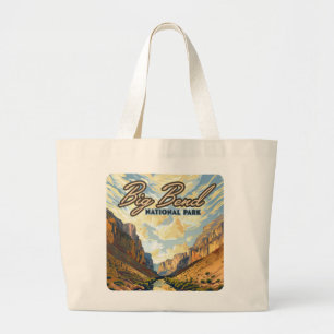 Grand Tote Bag Big Bend National Park Texas Desert Retro