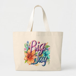 Grand Tote Bag Big Day Floral Fourre-tout - Naturel, Élégant et É