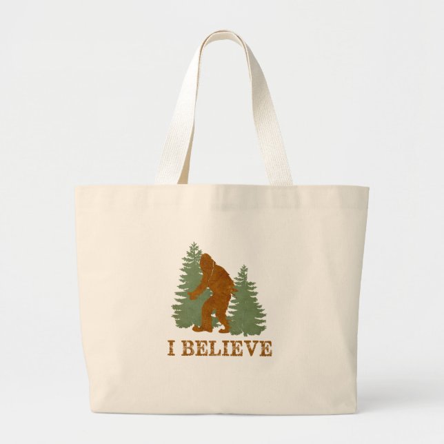 Grand Tote Bag Bigfoot je crois (Devant)