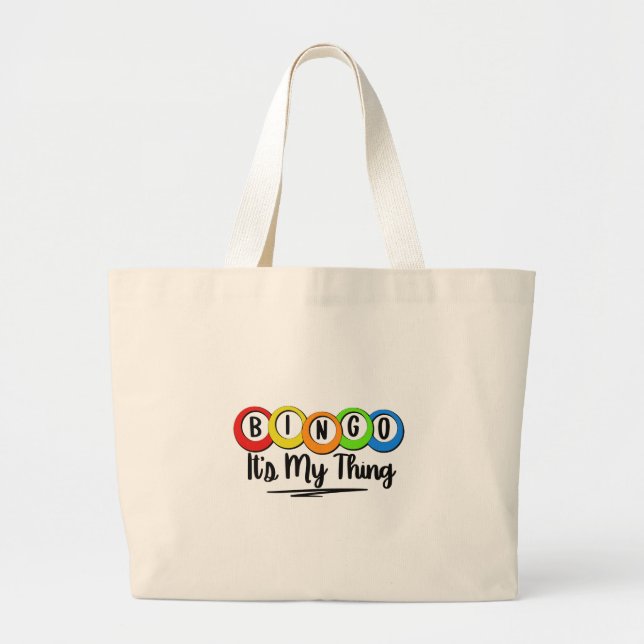 Grand Tote Bag BINGO, c’est mon truc (Devant)