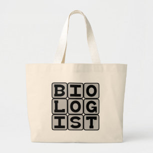 Grand Tote Bag Biologiste, Scientifique de la vie