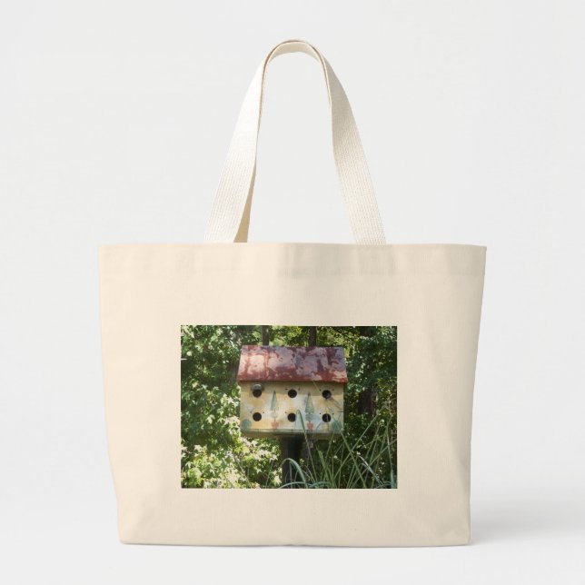 Grand Tote Bag Birdhouse au soleil (Devant)
