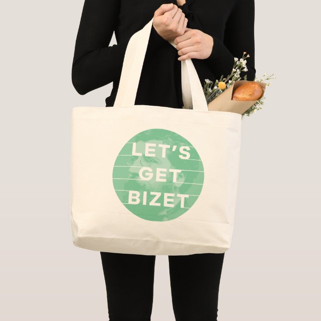 Grand Tote Bag Bizet, jeu de mots de compositeur préféré (Devant (produit))