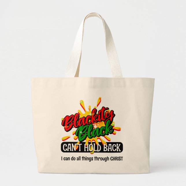 Grand Tote Bag BLACKITY NOIR NE PEUT PAS TENIR EN ARRIÈRE Christi (Devant)