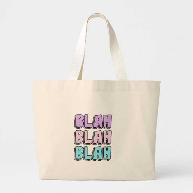GRAND TOTE BAG BLAH BLAH BLAH CONCEPTION (Devant)