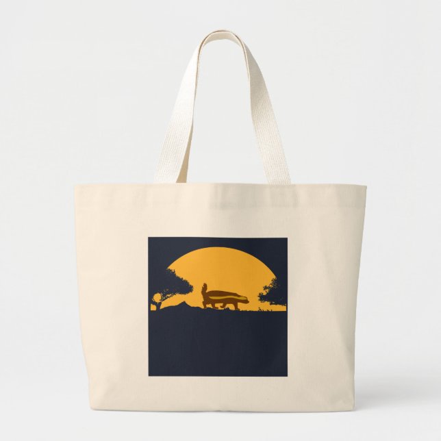 Grand Tote Bag blaireau de miel (Devant)