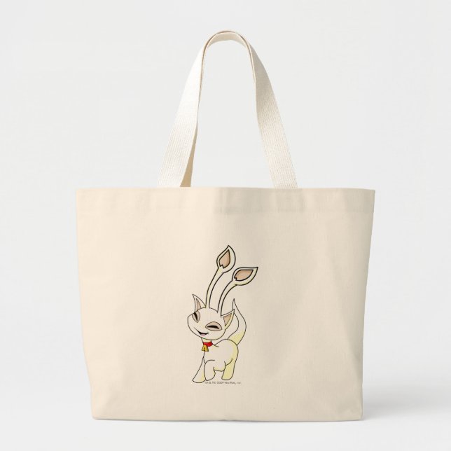 Grand Tote Bag Blanc d'Aisha (Devant)