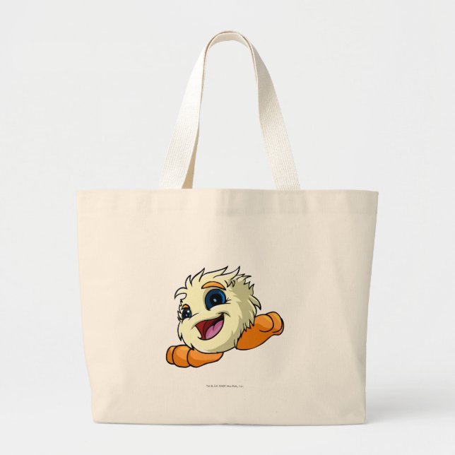 Grand Tote Bag Blanc de JubJub (Devant)