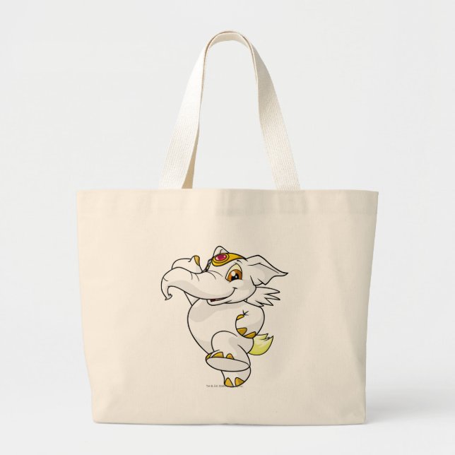 Grand Tote Bag Blanc d'Elephante (Devant)