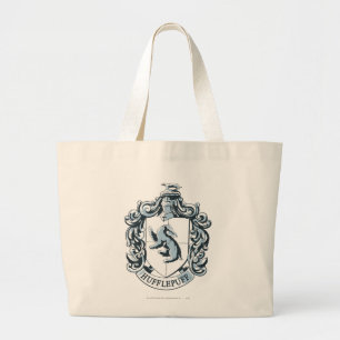 Grand Tote Bag Blason de Poufsouffle Bleu