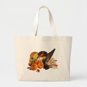 Grand Tote Bag Blessé Bountiful Harvest Colorful Cornucopia