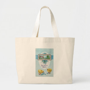 Grand Tote Bag Bleu Chicks de Pâques 1913