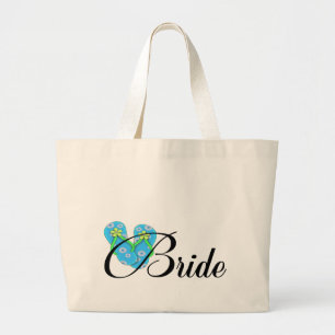 Grand Tote Bag Bleu de bascule électronique de jeune mariée de