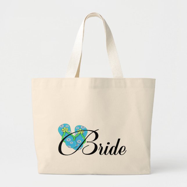 Grand Tote Bag Bleu de bascule électronique de jeune mariée de (Devant)
