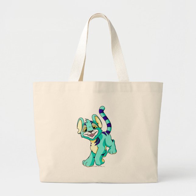 Grand Tote Bag Bleu de Kougra (Devant)