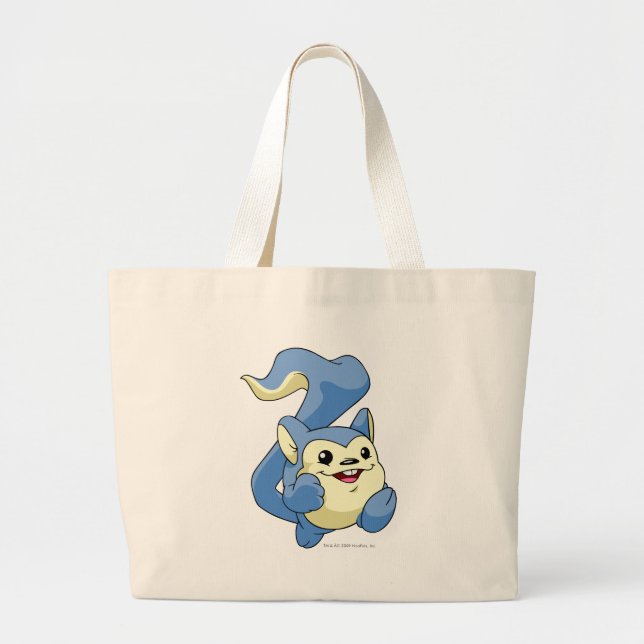 Grand Tote Bag Bleu de Meerca (Devant)
