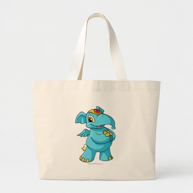 Grand Tote Bag Bleu d'Elephante (Devant)