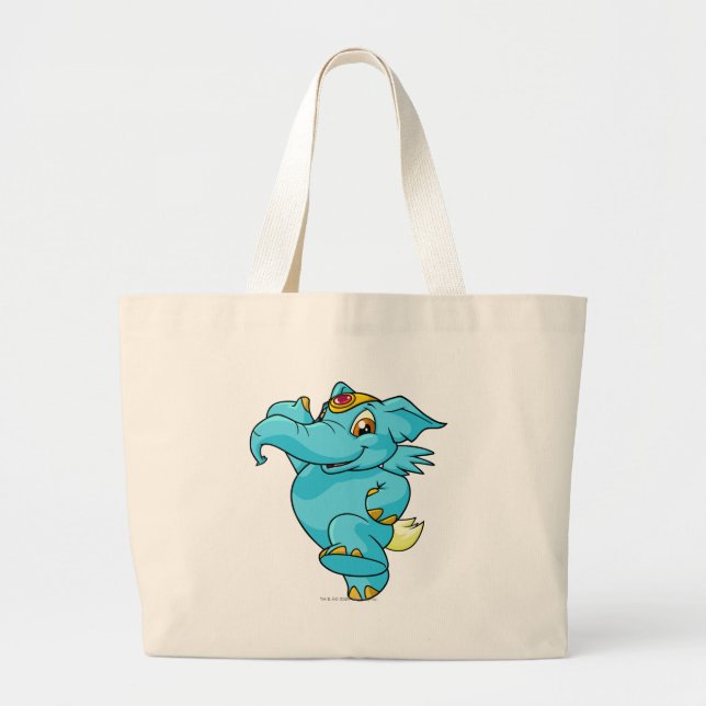 Grand Tote Bag Bleu d'Elephante (Devant)