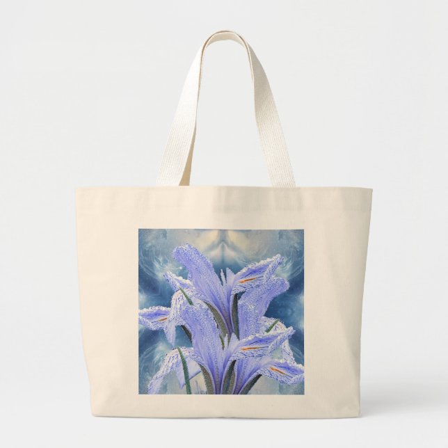 Grand Tote Bag Bleu Iris (Devant)