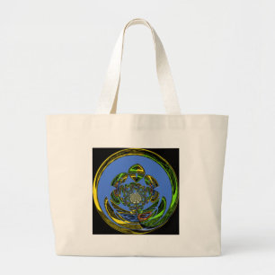 Grand Tote Bag Bleu traditionnel