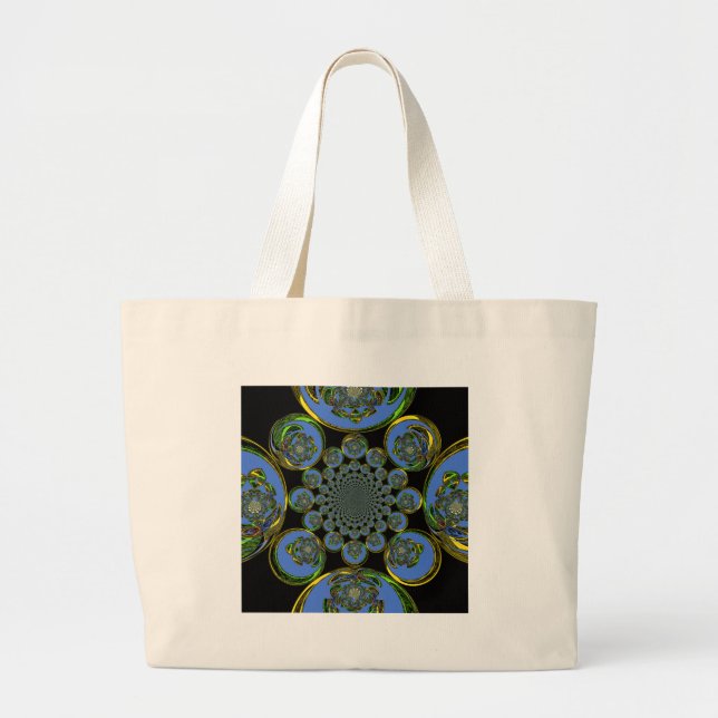 Grand Tote Bag Bleu vintage (Devant)