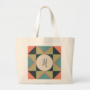Grand Tote Bag Bloc de surface monographique personnalisé