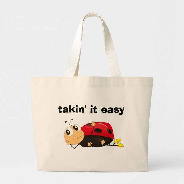 GRAND TOTE BAG BLOGUEUR LADYBUG "TAKIN' IT FACILE" (Devant)