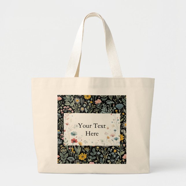 Grand Tote Bag Blossom dans le style : personnalisable (Devant)
