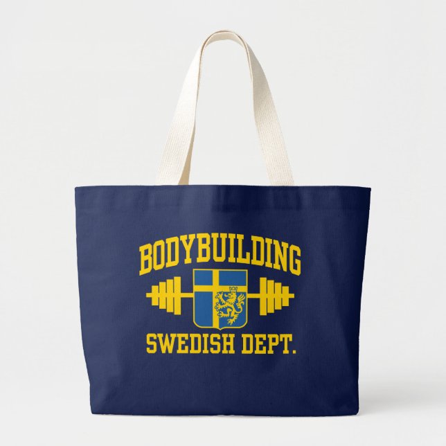 Grand Tote Bag Bodybuilder suédois (Devant)