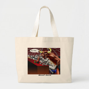 Grand Tote Bag Boeuf Origines Jerky Drôle Vache et Bull Dons de d