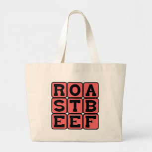 Grand Tote Bag Boeuf rôti, viande pour sandwich