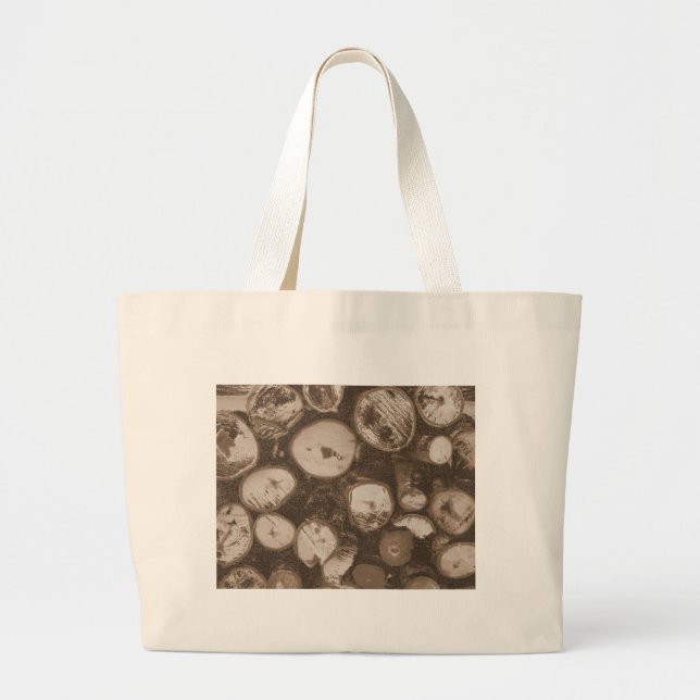 Grand Tote Bag Bois de chauffage (Devant)