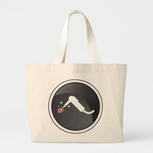 Grand Tote Bag Bois en acier d'huile (Devant)