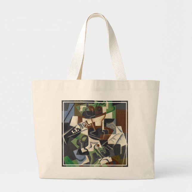 Grand Tote Bag Bol de fruit, Pipe et Journal, 1917 (Devant)