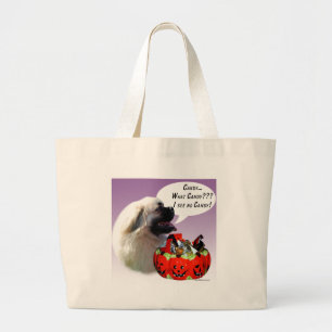 Grand Tote Bag Bonbons d'Halloween en espagnol tibétain