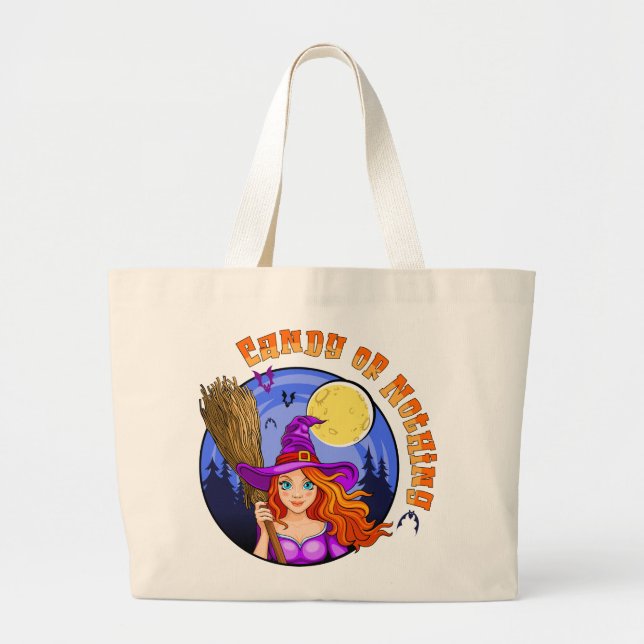 Grand Tote Bag Bonbons ou rien (Devant)
