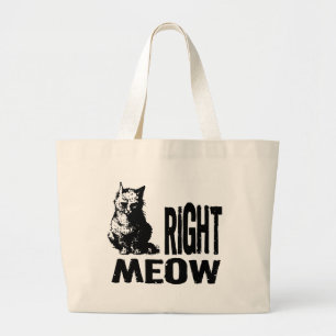 Grand Tote Bag BONJOUR ! Drôle Mal Kitty