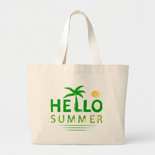Grand Tote Bag Bonjour été (Devant)