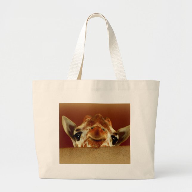 Grand Tote Bag Bonjour girafe (Devant)