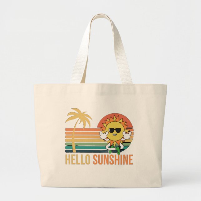 Grand Tote Bag Bonjour Soleil (Devant)