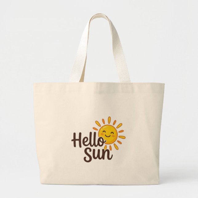 Grand Tote Bag Bonjour Soleil (Devant)