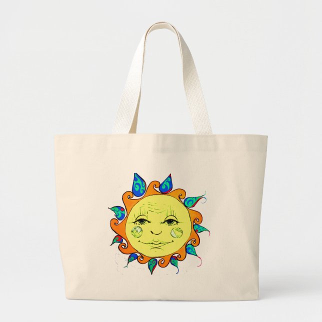 Grand Tote Bag Bonjour soleil (Devant)